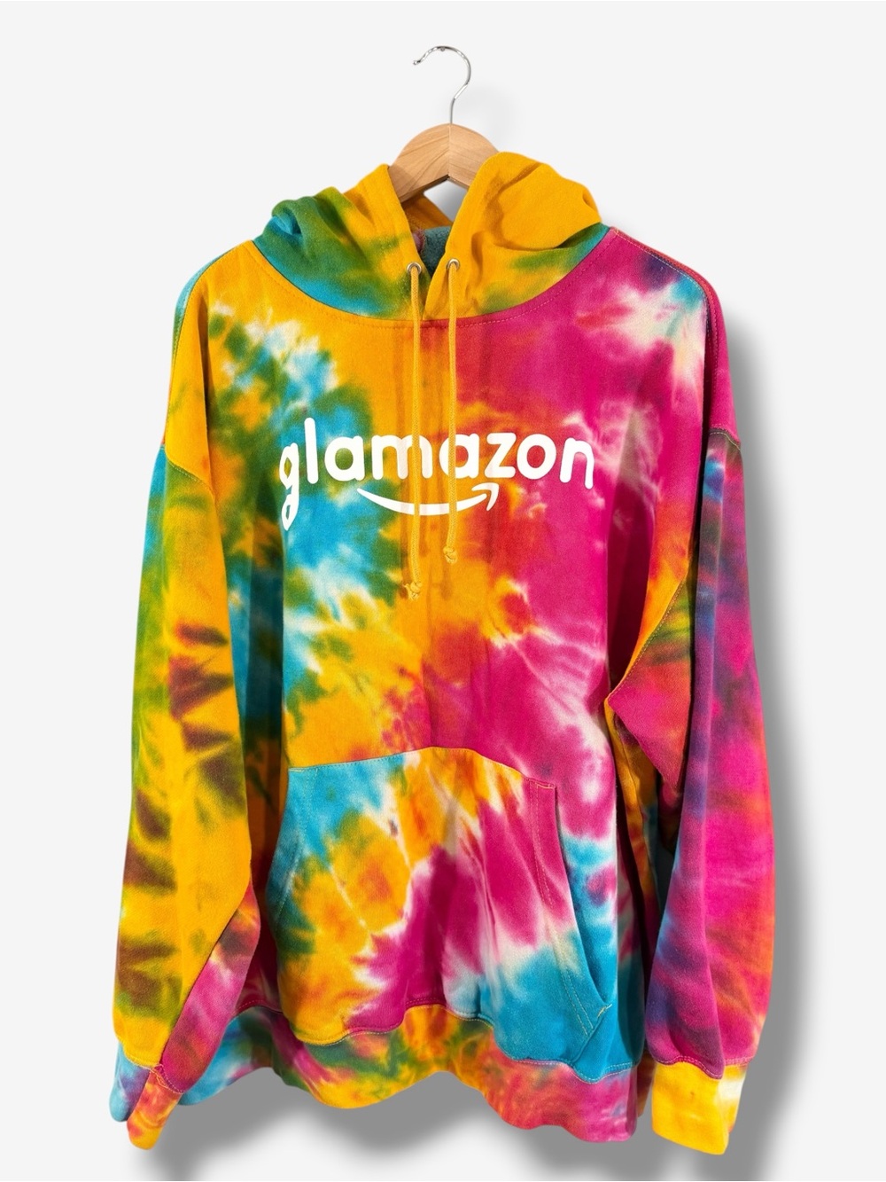 Amazon Glamazon Pride Tie Dye Hoodie MV Sport XXL RuPaul LGBTQIA+ Rainbow